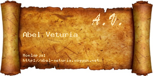 Abel Veturia névjegykártya
